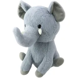 Plüsch Maskottchen Kuscheltier Kleiner Elefant Grau 26cm