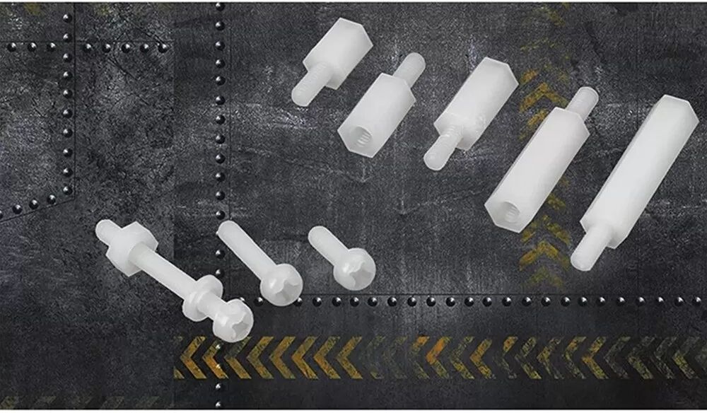 INF Kit d'assortiment d'entretoises hexagonales en nylon blanc 260PCS - Entretoises filetées M3