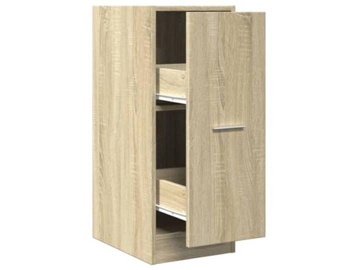 RJPLMFV Apothekerschrank Dub Sonoma 30 x 41 x 77,5 cm aus Verbundholz Wandbefestigung inklusive, robuste Metallschienen, vielseitig einsetzbar, pflegeleicht, klassisches Design