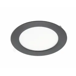 Aigostar 6W Runde LED Einbauleuchte slim Panel Spot mit schwarzen Rahmen Ø 118mm 560 Lumen Warmweiß (3000 K)