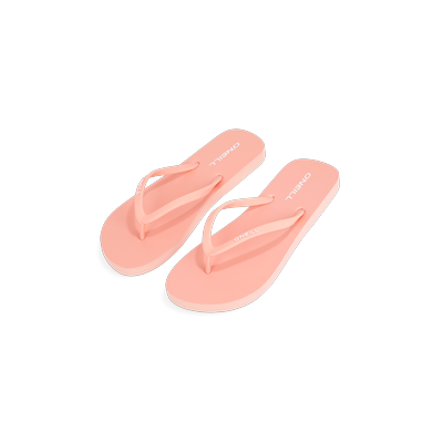 Zehentrenner O'NEILL "PROFILE SMALL LOGO SANDALS", Damen, Gr. 38, rot (coral pink), Synthetik, Schuhe Zehentrenner