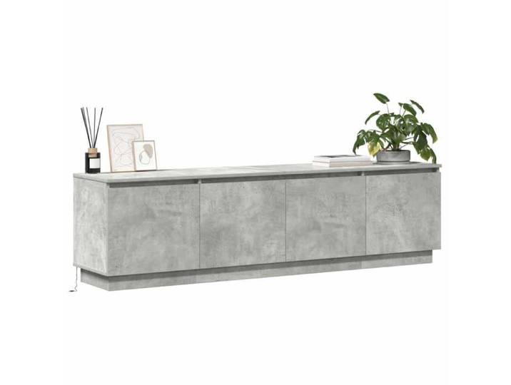 NEW Gris Meuble télé - - Meuble TV 180X38X49 cm Gris béton Bois d'ingénierie - design moderne(2parcel)8995518