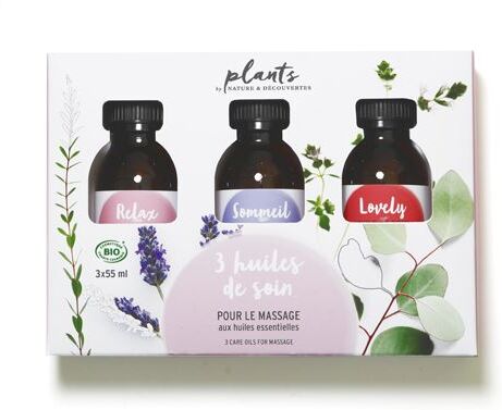 Nature & Decouvertes Conjunto de 3 Óleos de Massagem Plantas