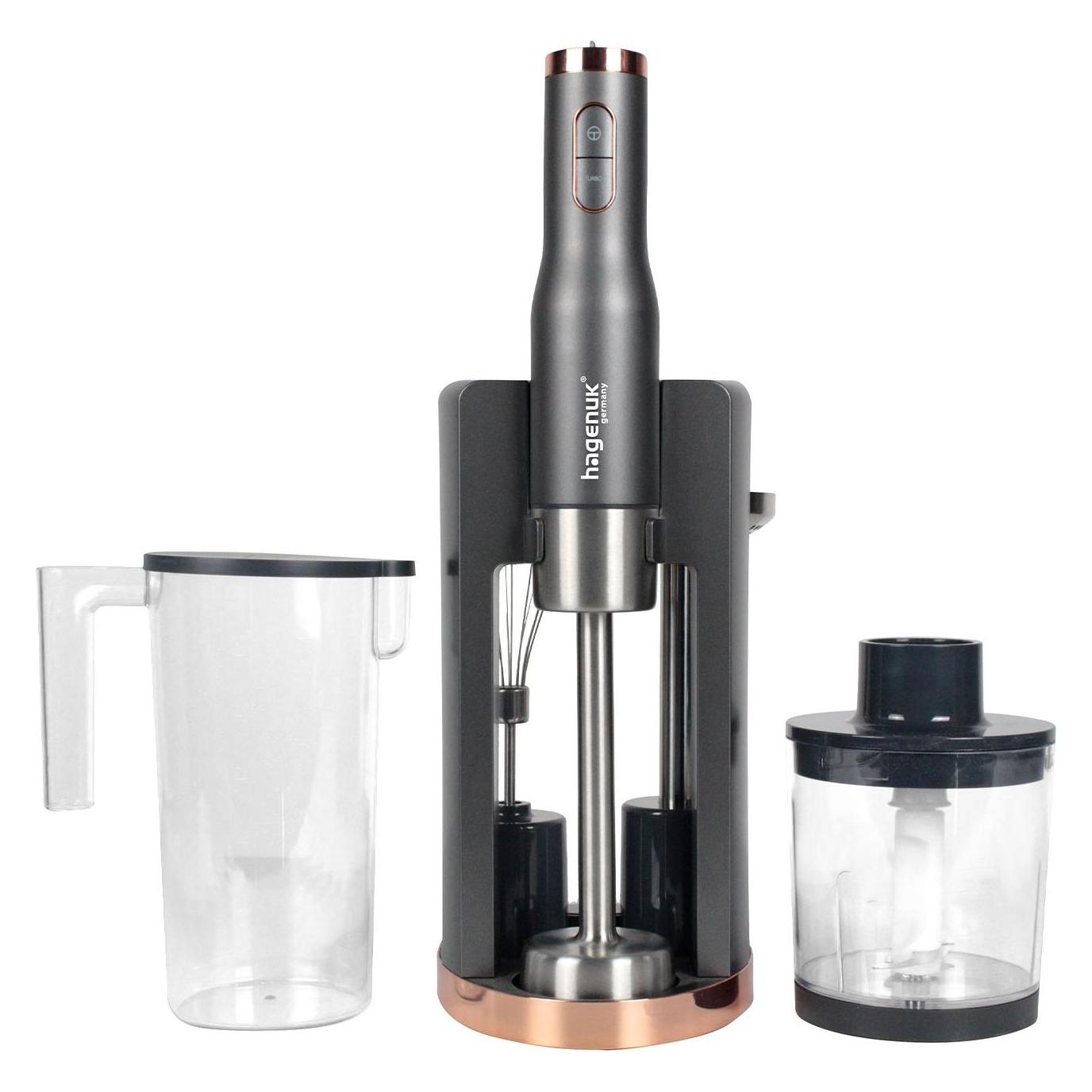 hagenuk Stabmixer Set inkl. Schneebesen und Kartoffelstampfer, 800 Watt (ESMS-400)