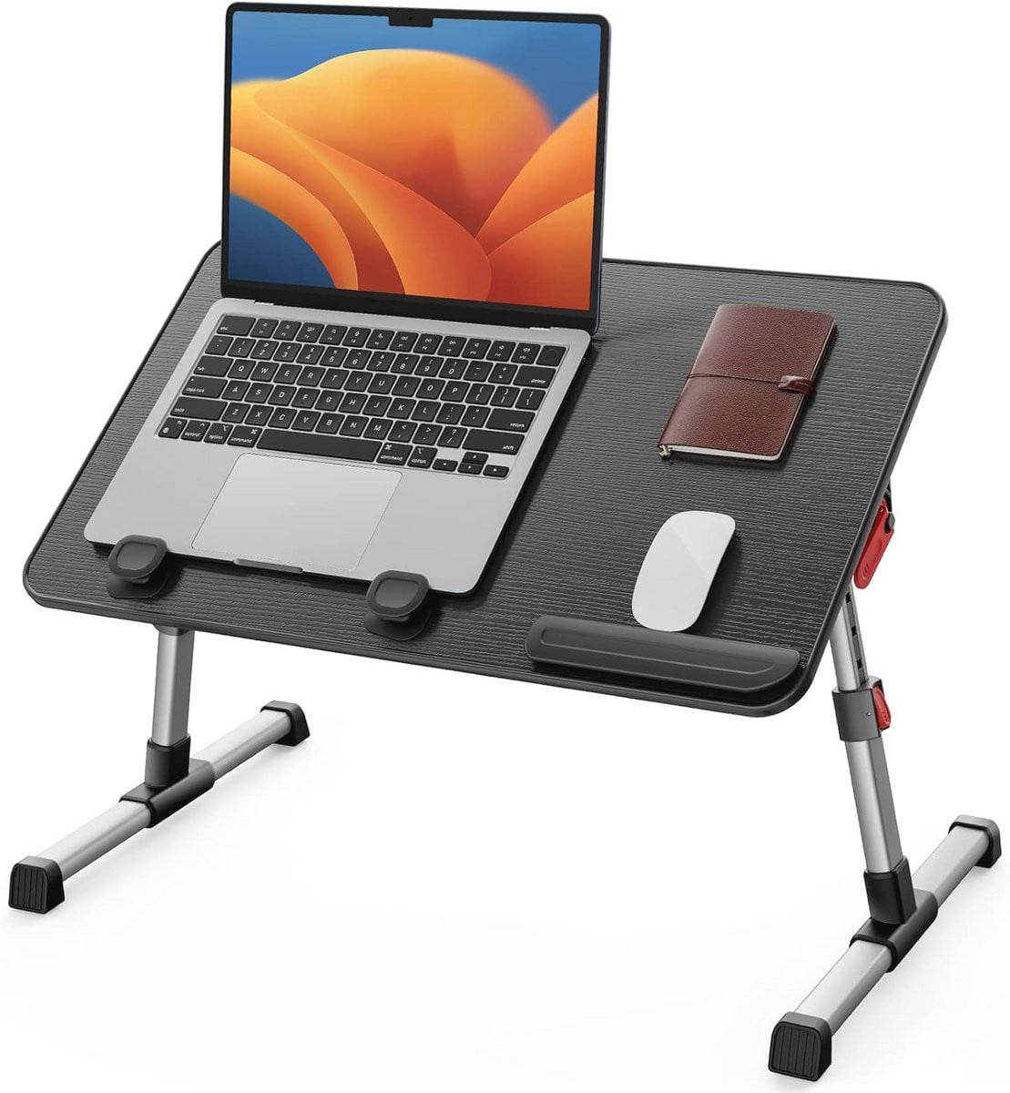 Verstelbare Bedtafel met Inklapbare Laptopstandaard voor Thuiswerken, Studeren en Eten