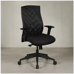 KADIMA DESIGN Bürostuhl Parma: Netzrückenlehne, 3-Punkt Synchronmechanik, Nylon-Fußkreuz, 120 kg Belastbarkeit, Teppichbodenrollen.