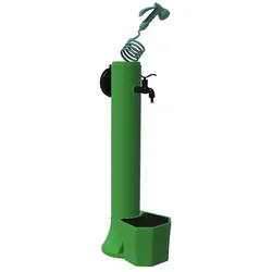 Sined Grüne Gartenfontäne PRO, Modell Tritone-pro. Doppelter Wasseranschluss, Bodenkorb, 7,5m Schlauch. Zum Bewässern des Gartens.