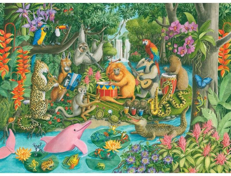 Ravensburger Puzzle 100 pièces XXL - L'orchestre des animaux