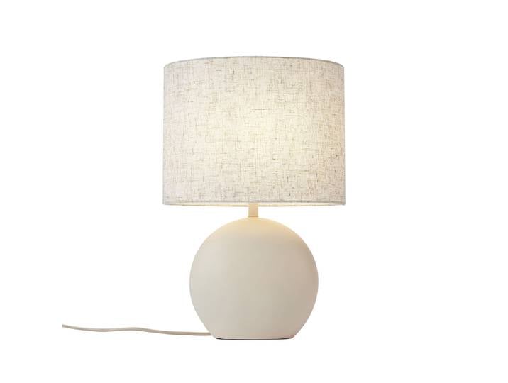 Lampe de table Japandi beige avec abat-jour en lin - Timo