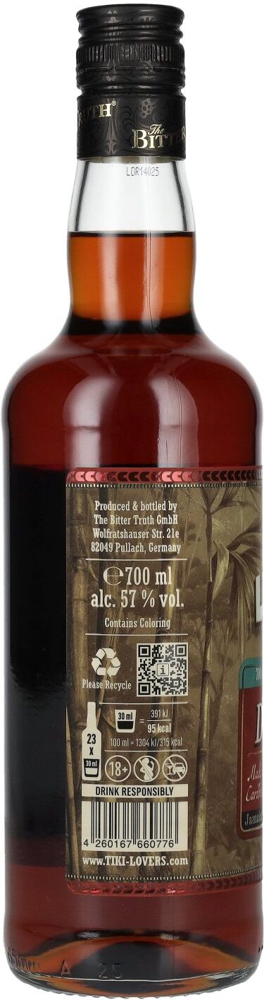 Tiki Lovers Rum Tiki Lovers Dark Rum Finest Caribbean Blend 57% Vol. 0,7l
