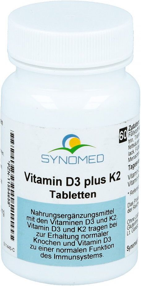 Vitamin D3 plus K2 Tabletten 60stk