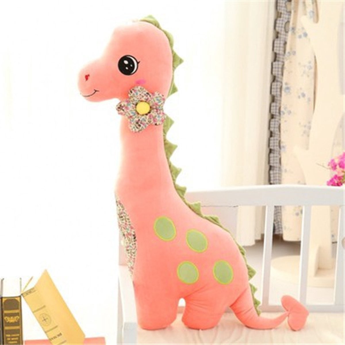 Dinosaurus knuffel en zwangerschapskussen, Roze, 100 cm