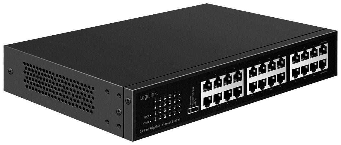 LogiLink NS1324 NS1324 19 Zoll Netzwerk-Switch 24 Port 48 Gbit/s