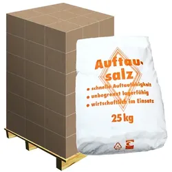 Streusalz, Auftausalz Korngröße bis 5 mm, Palettenpreis Palette mit 40 Sack a 25 kg