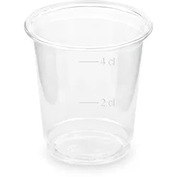 Becher (rPET) glasklar Ø48mm 2cl/4cl