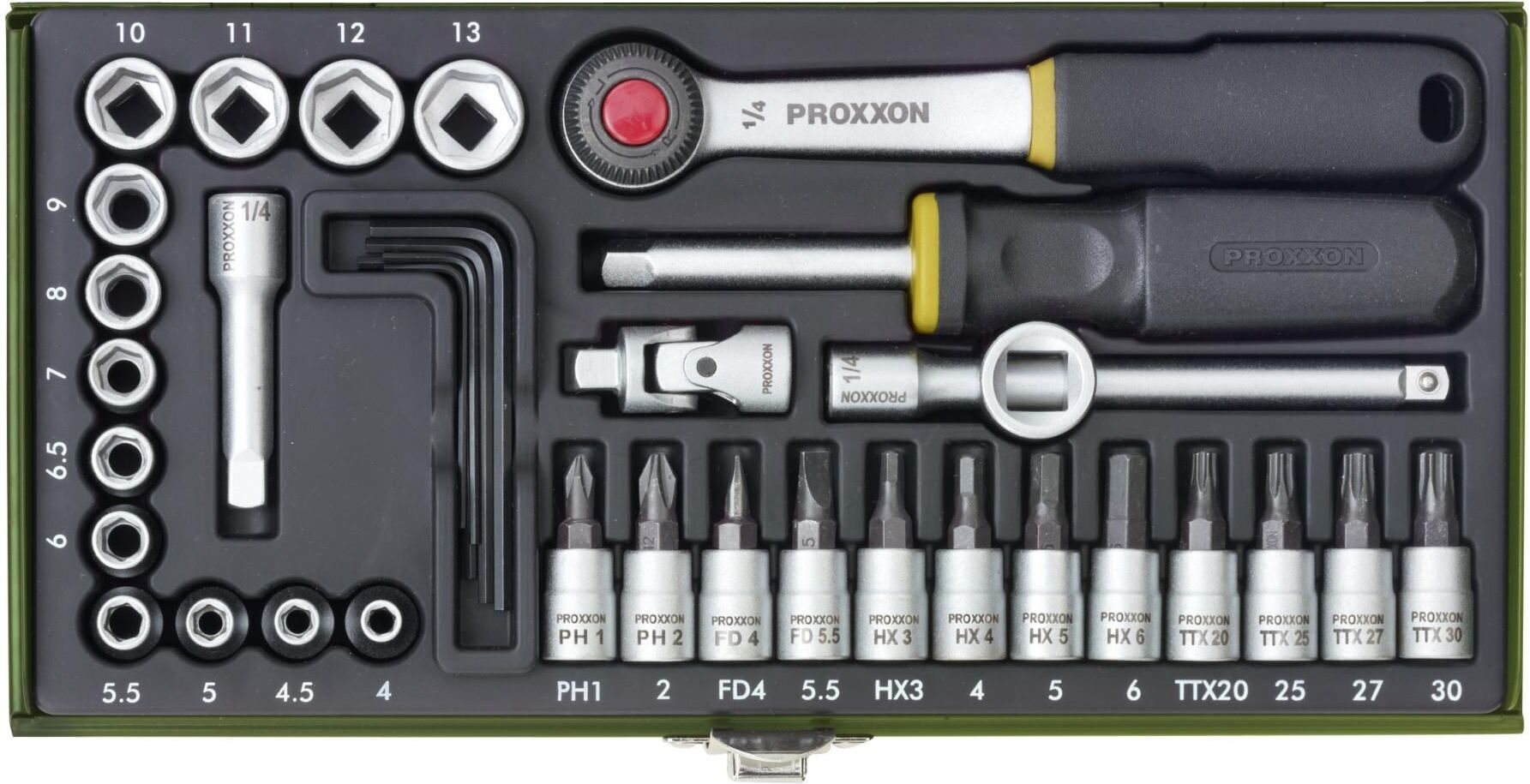 Steckschlüssel PROXXON, silber (silberfarben), Materialmix, Schraubenschlüssel, Steckschlüssel silberfarben Einheitsgröße