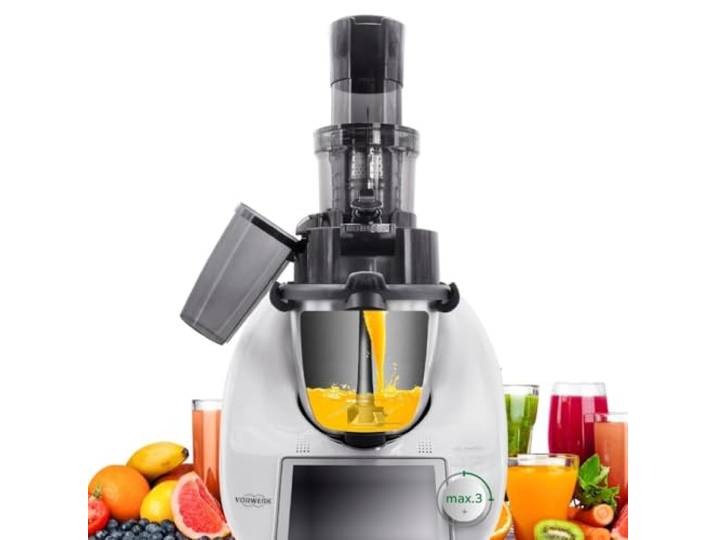 Leckerhelfer® SaftPRO – Slow Juicer, Entsafter für Thermomix TM6, TM5 Perfekter kaltgepresster Saft mit dem Kaltentsafter, das perfekte Zubehör passt für Thermomix