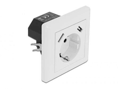 Delock 11473 Einbau-Steckdose Weiß
