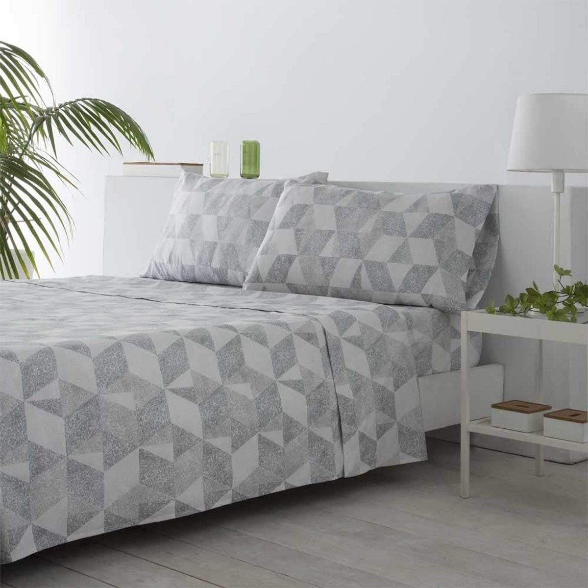 Hypoallergene katoenen bedlinnen set vierkant 90x190/200 cm