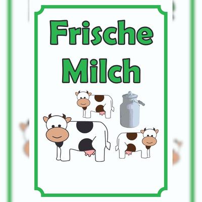 HB-Druck Frische Milch Schild Hochkant A0 (841x1189mm)