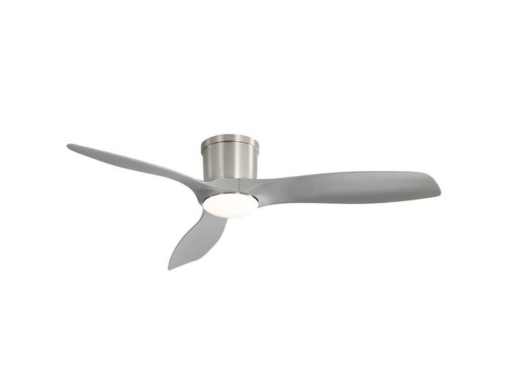 ComfortXL Deckenventilator De-16275 52 Zoll mit LED & Speicherfunktion Grau, Silberfarben, Kunststoff, LED integrated, 132.08x31.8x132.08 cm, Lampen & Leuchten, Innenbeleuchtung, Deckenleuchten, Deckenleuchten