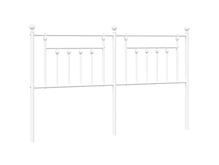 Makastle Kopfteil Metall Weiß 160 cm, 166 x 97 cm Pulverbeschichteter Stahl