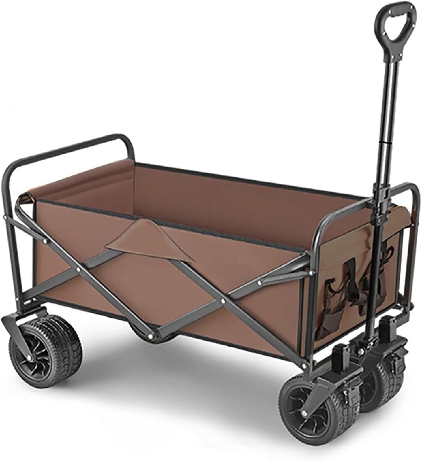 Opvouwbare handwagen met grote wielen voor camping en tuinieren