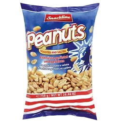 Snackline Erdnüsse geröstet und gesalzen 750 g