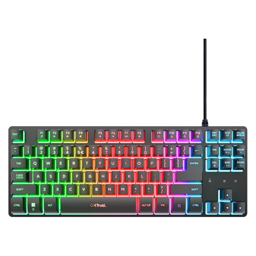 Trust THADO TKL Keyboard black DE (DE, Kabelgebunden) (25889)