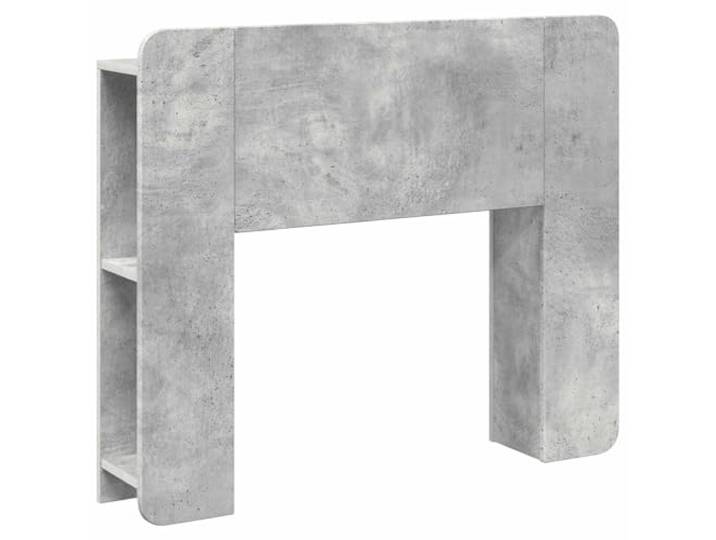 Favemtsl Kopfteil-Schrank Betongrau Holzwerkstoff 119,5 x 18,5 x 80 cm Modernes Bettkopfteil in U-Form für das Schlafzimmer mit integrierter Ablage für Bücher und Dekoration.