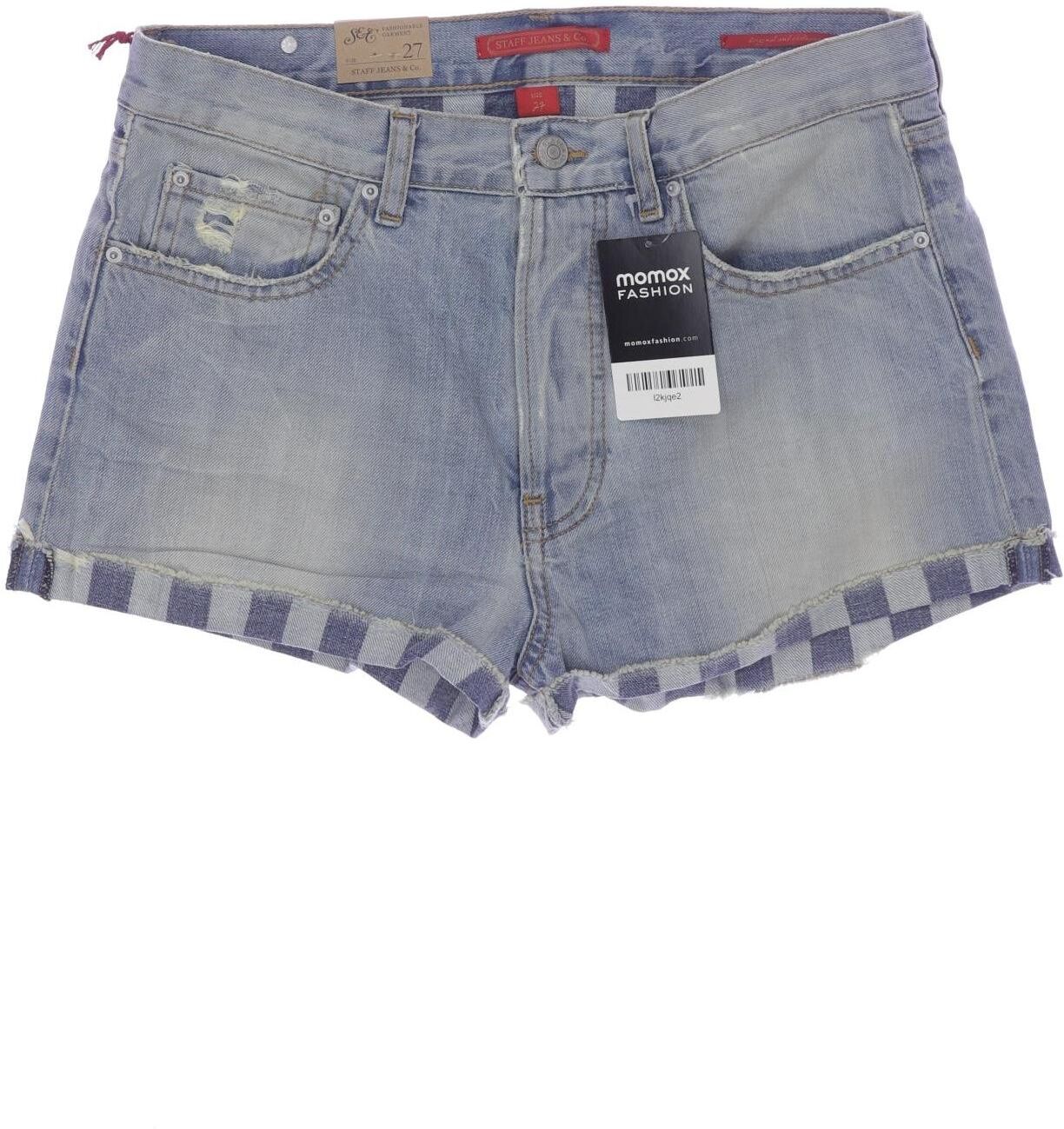 Staff Damen Shorts, Hellblau, Gr. W27, Baumwolle - Second Hand