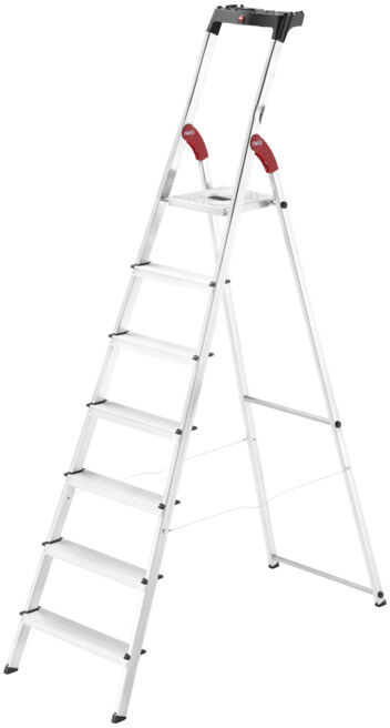 Hailo L60 StandardLine, escabeau de sécurité en aluminium, 7 marches (8160707)