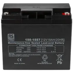 RS PRO 12V17A Lead acid Flame retardant case (18000 mAh, 12 V)