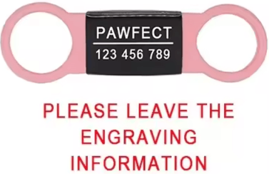 Inspire Picks Personalized Stainless Steel Pet ID Tag With Free Custom Engraving pink black s
