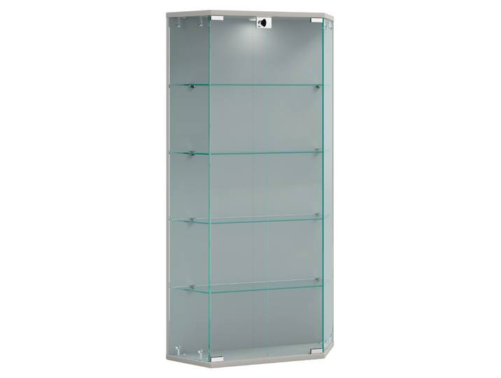 VCM Wandvitrine BENILA, silber, Holznachbildung