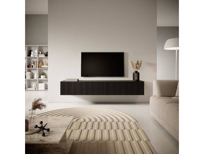 Meuble Tv - Noir - Veldio - 175 cm