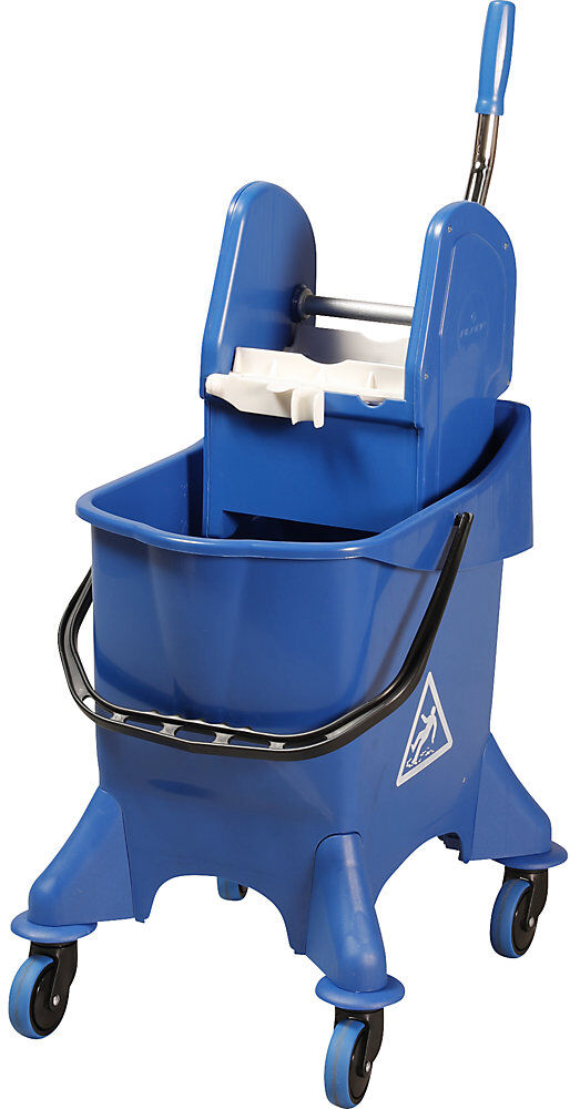 kaiserkraft Nasswischwagen, 1 x 30-l-Einfachfahreimer, Profi-Mopp-Presse