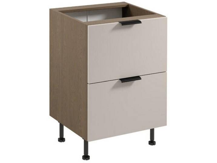 JVmoebel Unterschrank Holz Küchenschrank mit 2 Schubladen in Braun (1-St., Unterschrank) Made in Europe