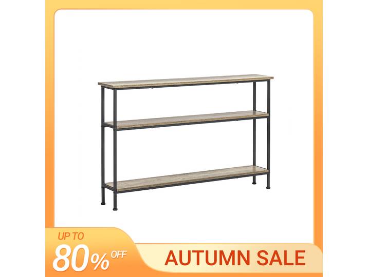 SoBuy FSB49-PZ table console vintage avec 3 étagères table de couloir en métal décoration table buffet table d'appoint étroite table de canapé