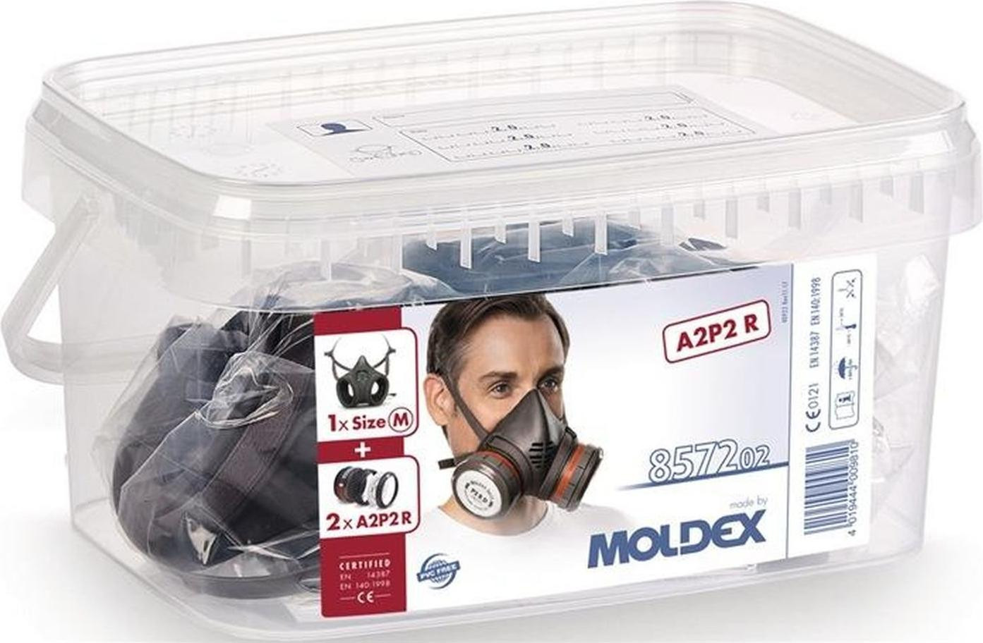 Moldex Ademhalingsbeschermingsbox 857202 A2P2 R D met diverse onderdelen