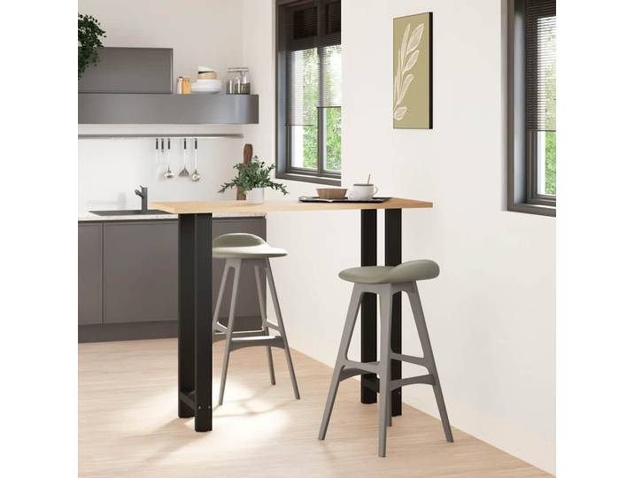 vidaXL Bartischbeine Schwarz 2 Stk. 40x(110-111) cm Stahl