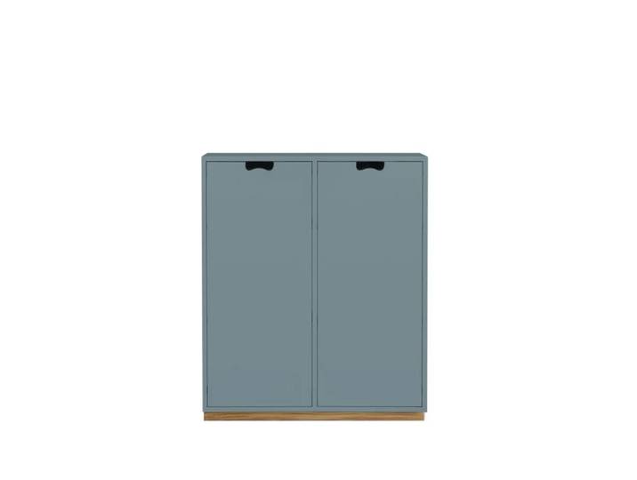 Asplund Snö E Schrank Nordic blue, eichensockel, abgedeckte türen, 42 cm