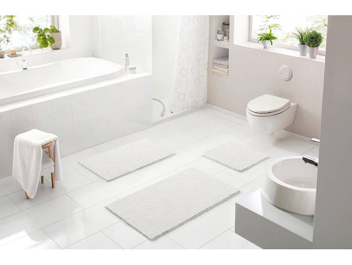 Badematte Roman 65 x 115cm Weiß/Weiß