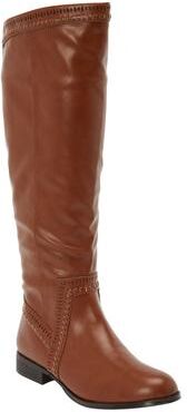 Women's The Malina Tall Wide Calf Boot By Comfortview by Comfortview in Cognac (Size 11 M)