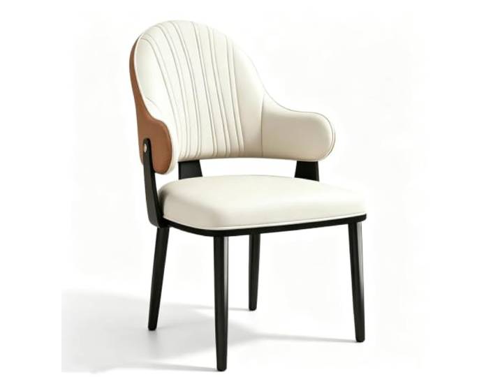 FCZVWPR Moderne Esszimmerstühle, Gepolsterter Beistellstuhl, Küchenhocker Mit Gepolstertem Sitz, Rahmen Aus Kohlenstoffstahl, Leicht Zu Reinigenden Küchenstühlen(Beige)