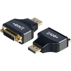 4x Onit Adapter DisplayPort - DVI-D (DisplayPort), Video Adapter, Gold