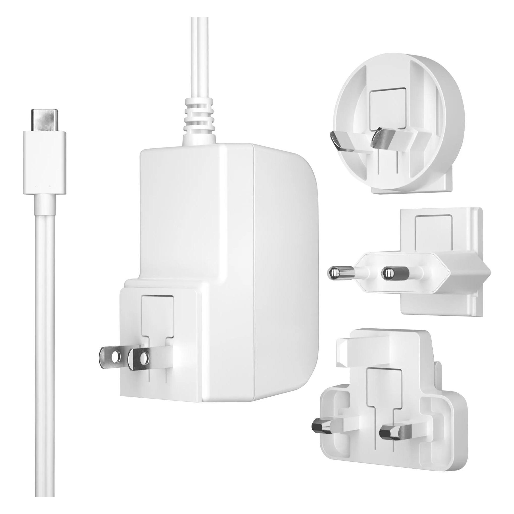 Multicomp Pro WHITE - Power supply for Raspberry Pi 4 -1.5m USB type C with AC adapters (UK/EURO/USA/AUS) (F1636)