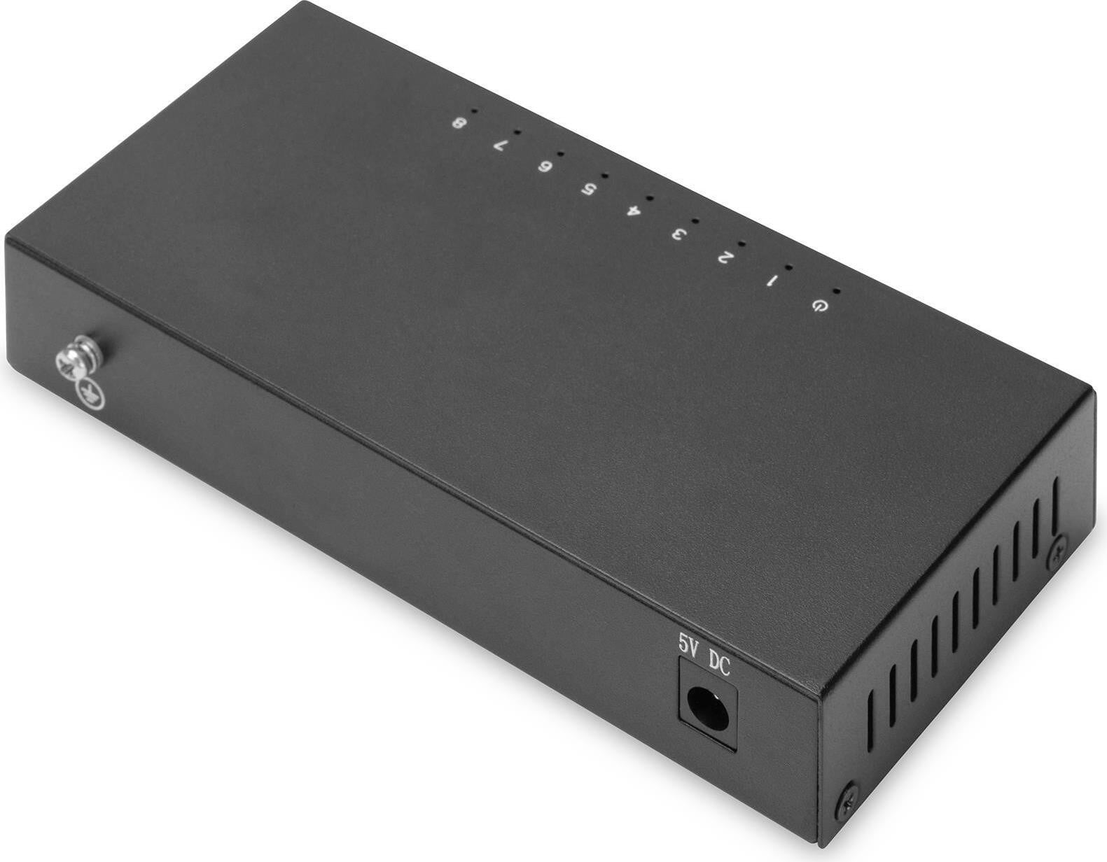 DIGITUS DN-80069 Desktop switch Fast Ethernet 8 poorten onbeheerd