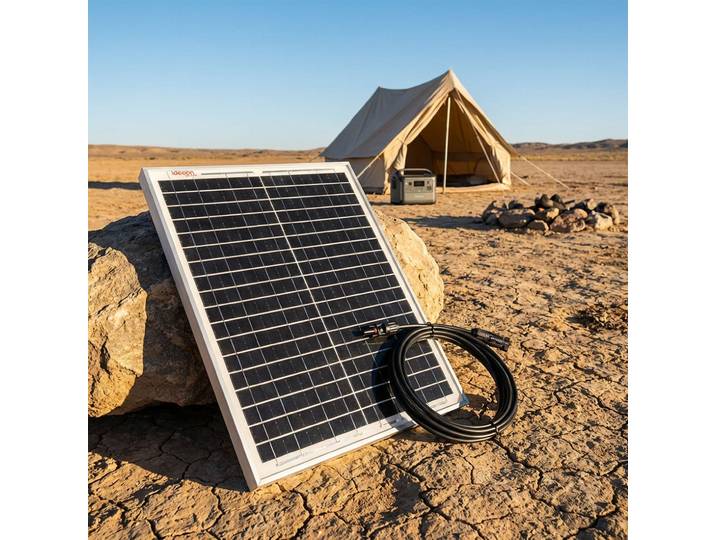 Solarpanel 20 Watt mit MC4-Anschluss, 40 x 35 x 2 cm