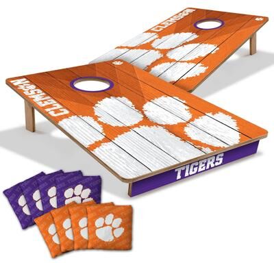 Skip's Garage Clemson Tigers NCAA Tailgate Cornhole Board Set